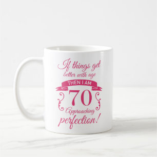 Funny 70th Birthday 'Perfection' Coffee Mug