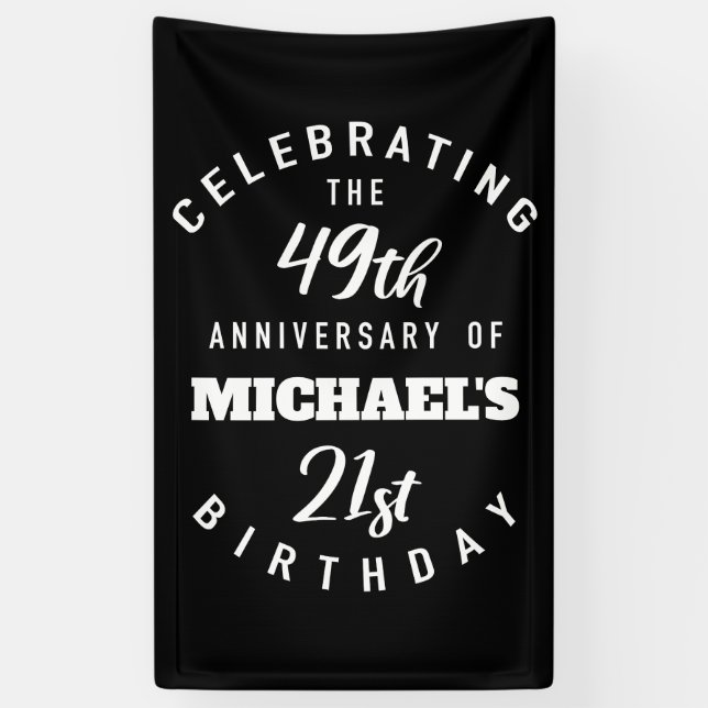 Funny 70th Birthday Personalised Banner (Vertical)