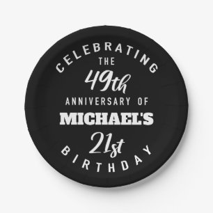 Funny 70th Birthday Personalised Paper Plate