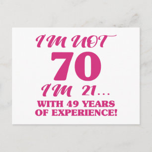 Funny 70th Birthday Postcard