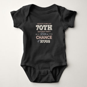 Funny 70th birthday sayings baby bodysuit