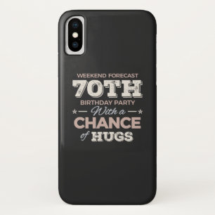 Funny 70th birthday sayings iPhone x case