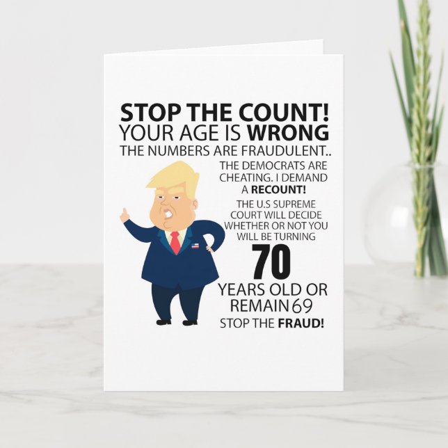 Funny 70th Year Birthday Present Happy Birth year Card (Front)