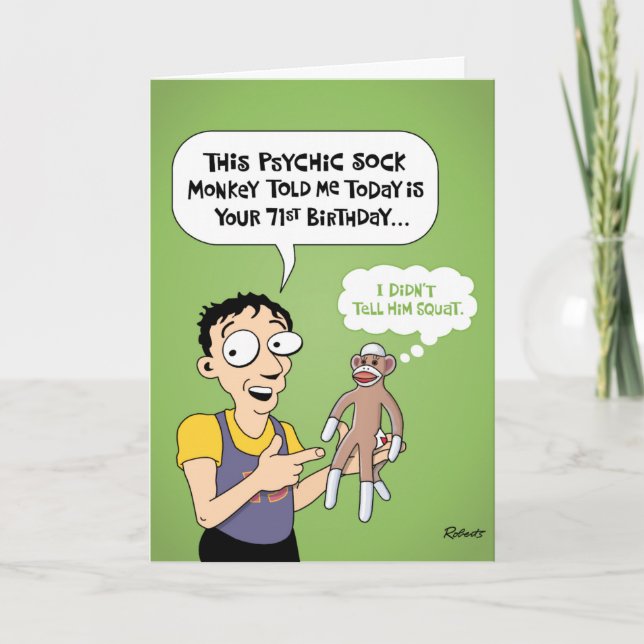 Funny 71st Birthday Card (Front)