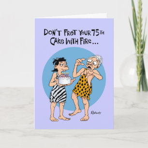Funny 75th Birthday Card for Men