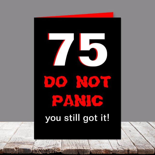 Funny 75th Birthday Card for Men (Creator Uploaded)