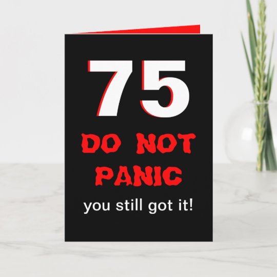 Funny 75th Birthday Card For Men Zazzle co uk