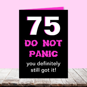 Funny 75th Birthday Card for Women