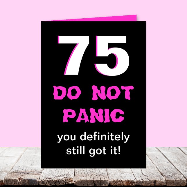 Funny 75th Birthday Card for Women (Creator Uploaded)