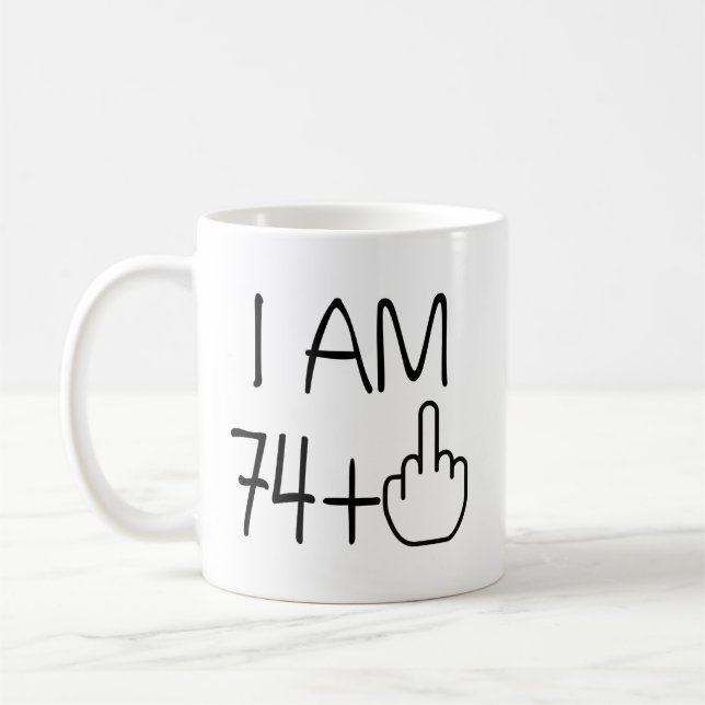 Funny 75th Birthday Coffee Mug (Left)
