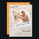 Funny 75th birthday invitations Men Fun Photo<br><div class="desc">Funny 75th birthday invitations Men Fun Photo</div>