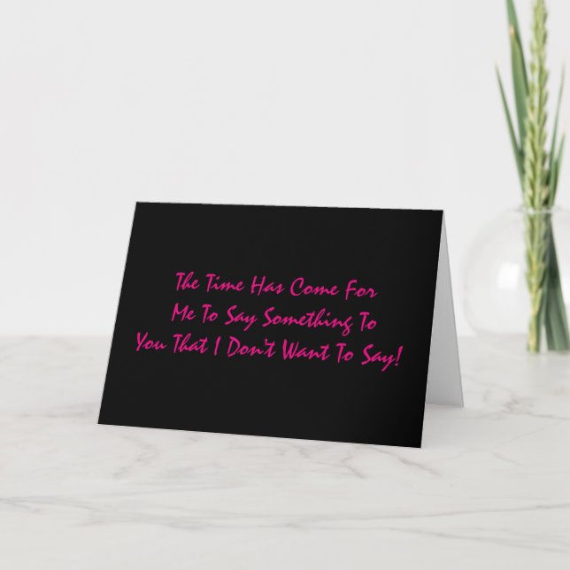Funny, 75th birthday, pink on black. card (Front)