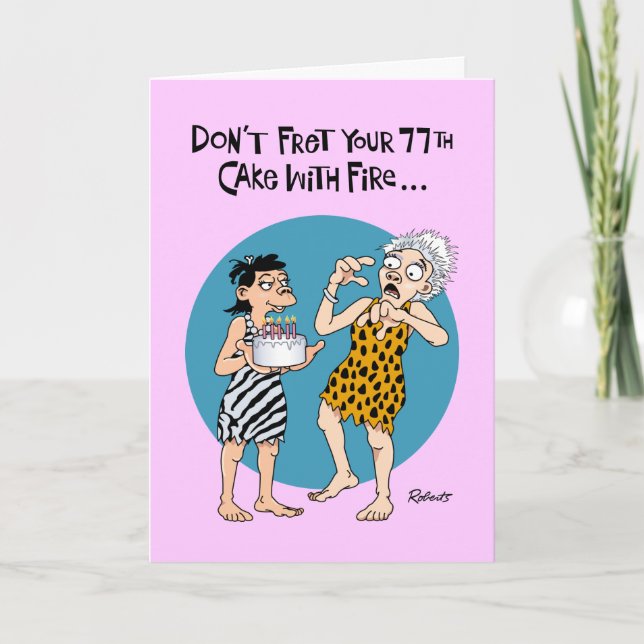 Funny 77th Birthday Card (Front)