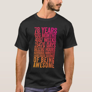 Funny 78Th Birthday Shirt Old Metre Funny 78 Year