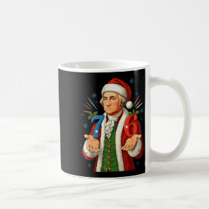 Funny 7-6 6-7 George Washington Santa 67 Meme Chri Coffee Mug