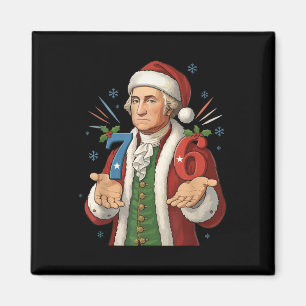 Funny 7-6 6-7 George Washington Santa 67 Meme Chri Magnet