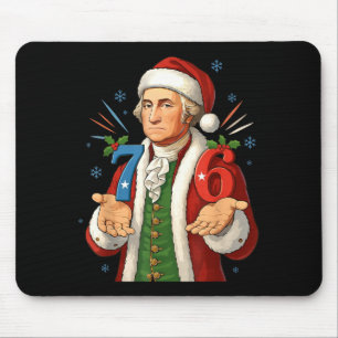 Funny 7-6 6-7 George Washington Santa 67 Meme Chri Mouse Mat