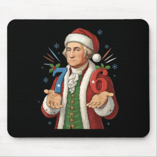 Funny 7-6 6-7 George Washington Santa 67 Meme Chri Mouse Mat