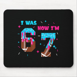 Funny 7 Year Old Birthday Football Ice Cream Drip  Mouse Mat