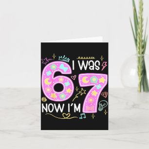 Funny 7 Year Old Birthday I Was 6 Now I'm 7 Meme T Card