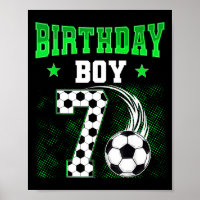 Funny 7th Birthday Boy Soccer Theme Party 7 Year O