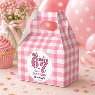 Funny 7th Birthday “I Was 6, Now 7” Party Favour Box