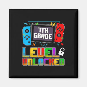 Funny 7th Grade Level Unlocked Gamers Ck To School Magnet