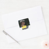 Funny 80 so what Quote Photo 80th Birthday  Square Sticker (Envelope)