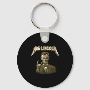 Funny 80s Metalcore Heavy Metal Music Band Abraham Key Ring