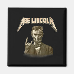 Funny 80s Metalcore Heavy Metal Music Band Abraham Magnet