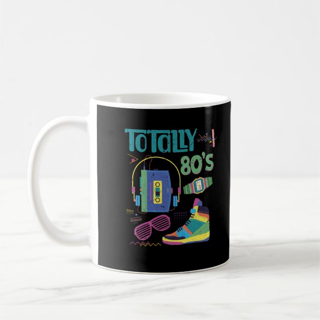 Funny 80s Music Old School 1980s Party Coffee Mug (Left)