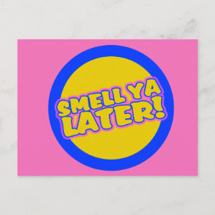 Funny 80s slang postcard