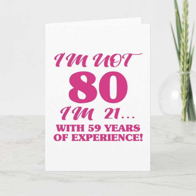 Funny 80th Birthday Card (Front)