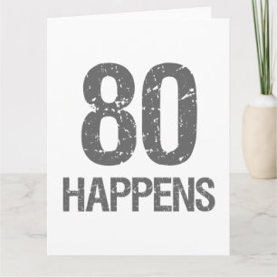 Funny 80th Birthday Card