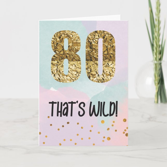 Funny 80th birthday card. card (Front)