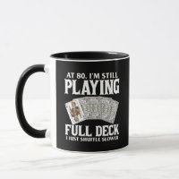 Funny 80th Birthday Card Player Mug