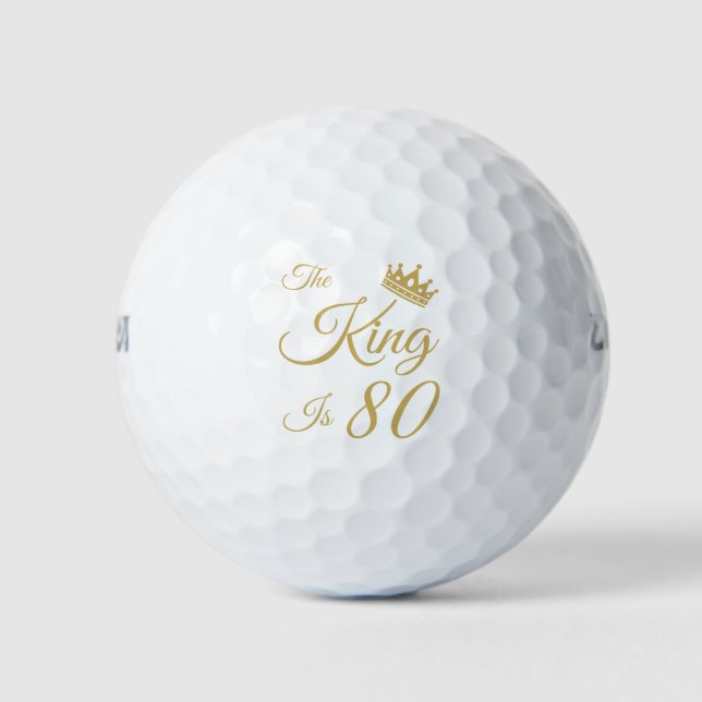 Funny 80th Birthday For Men Golf Balls (Front)