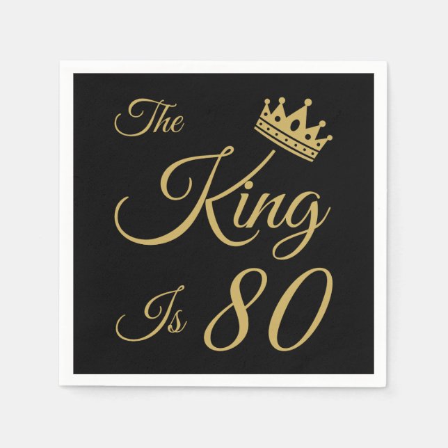 Funny 80th Birthday For Men Napkin (Front)