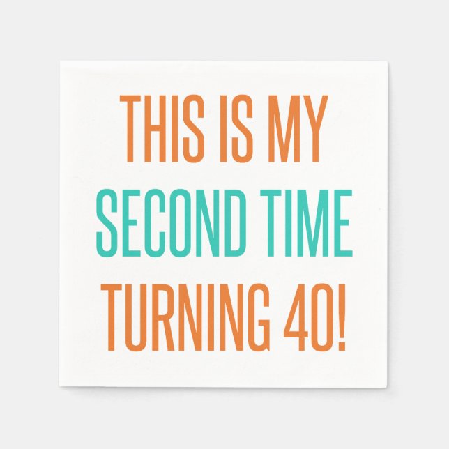 Funny 80th Birthday For Women Napkin (Front)