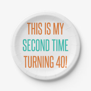 Funny 80th Birthday For Women Paper Plate