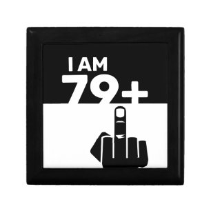 Funny 80th Birthday Gift, 79 Plus one Gift Box