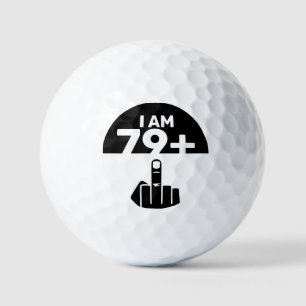 Funny 80th Birthday Gift, 79 Plus one  Golf Balls