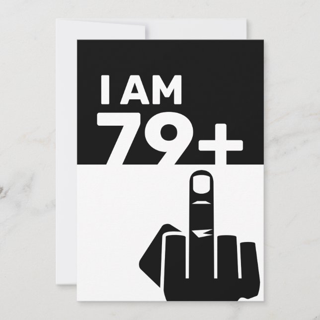 Funny 80th Birthday Gift, 79 Plus one Invitation (Front)