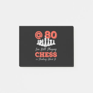 Funny 80th Birthday Gift - 80 Year Old Chess Queen Post-it Notes