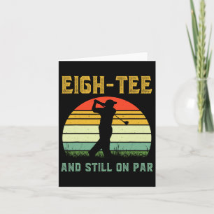 Funny 80th Birthday Golf Pun Golfing 80 Year Old G Card