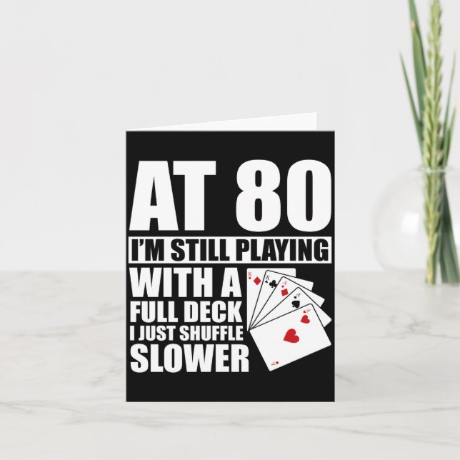 Funny 80th Birthday Ker Player 80 Year Old  Card (Front)