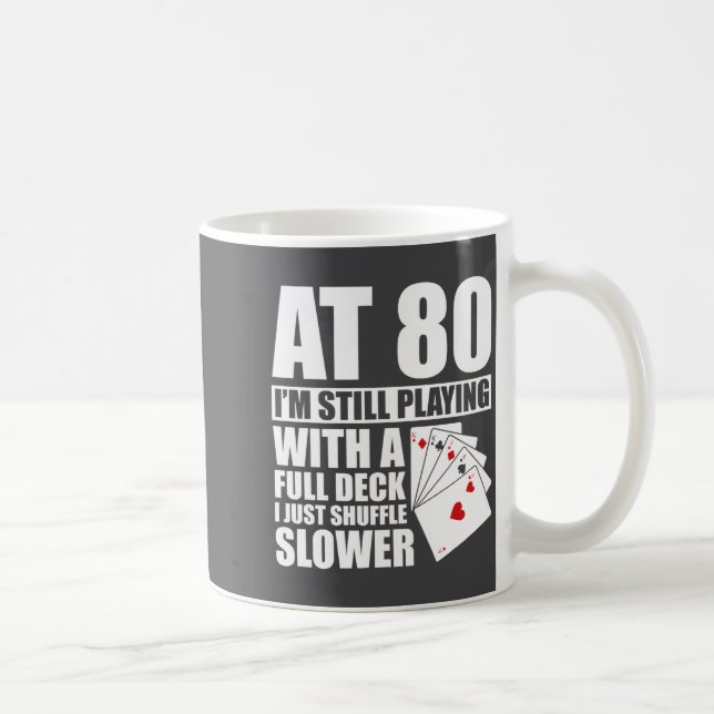 Funny 80th Birthday Ker Player 80 Year Old Retro  Coffee Mug (Right)