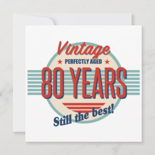 Funny 80th Birthday Old Fashioned Card