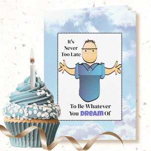 Funny 80th Male Cartoon Humourous Birthday  Card