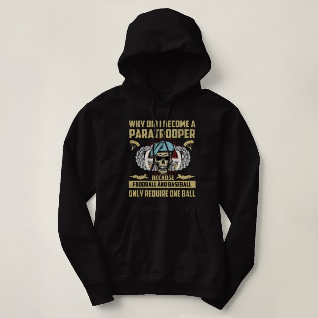 Funny 82nd 101st Airborne Paratrooper Military Hoodie (Design Front)